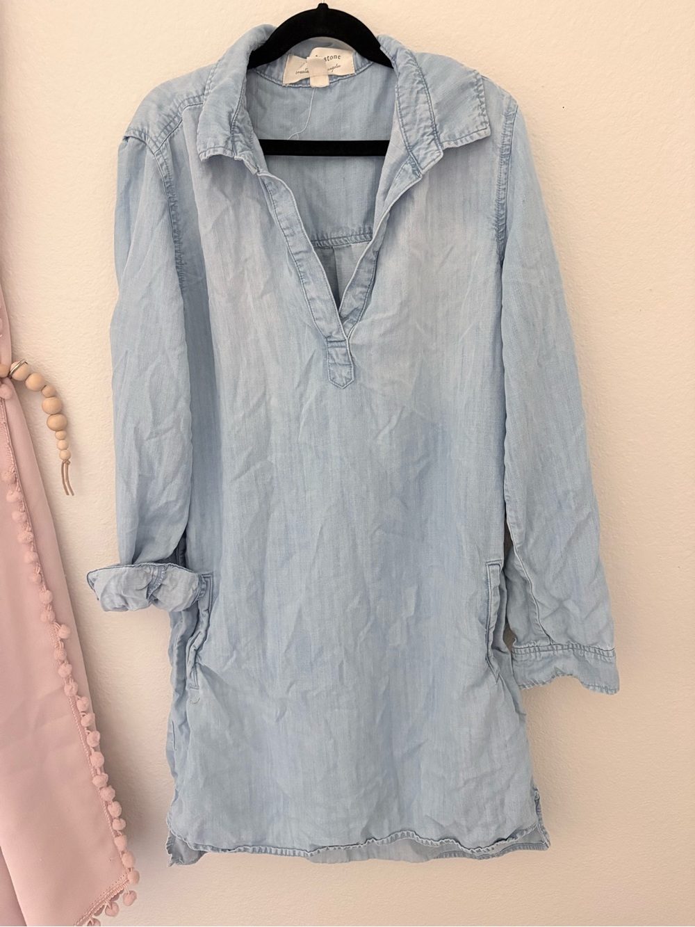 cloth & stone light blue chambray top